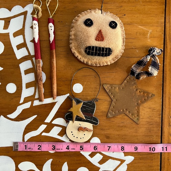 Ornament Lot (5) Vintage- Primitive- Rustic 🎄 - Picture 6 of 8